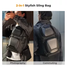 K&F Concept Beta Messenger egyvállas hardshell kamera hátizsák 10L, fekete (KF-13-176)