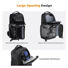 K&F Concept Beta Messenger egyvállas hardshell kamera hátizsák 10L, fekete (KF-13-176)