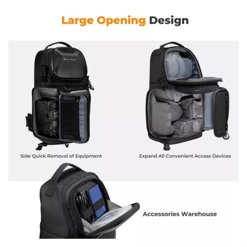 K&F Concept Beta Messenger egyvállas hardshell kamera hátizsák 10L, fekete (KF-13-176)