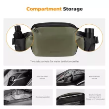 K&F Concept Alpha Sling 12L, fotós oldaltáska, fekete-zöld (KF-13-177V1)