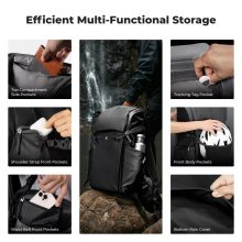 K&F Concept 40L Star Wander 05, fotós hátizsák, fekete (KF-13-207V1)