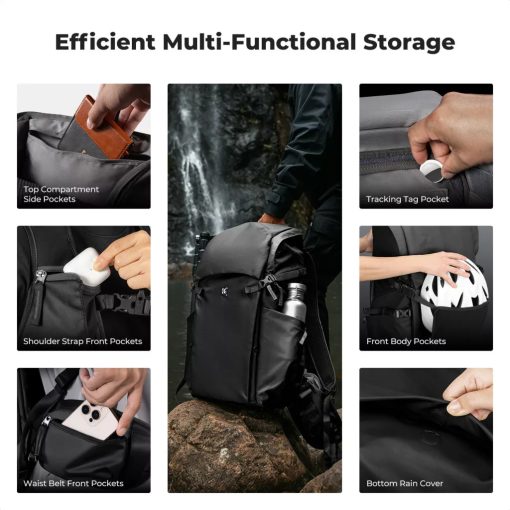 K&F Concept 40L Star Wander 05, fotós hátizsák, fekete (KF-13-207V1)