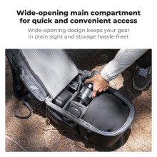 K&F Concept Nature Wander 11, 25L, fotós hátizsák, 15,6" laptoptartó, fekete (KF-13-211)