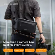 K&F Concept Urban Wander Sling, 12L fotos oldaltáska, fekete (KF-13-212)