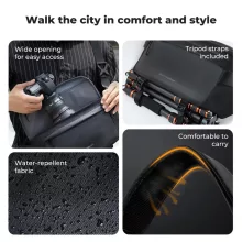 K&F Concept Urban Wander Sling, 12L fotos oldaltáska, fekete (KF-13-212)