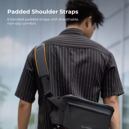 K&F Concept Urban Wander Sling, 12L fotos oldaltáska, fekete (KF-13-212)
