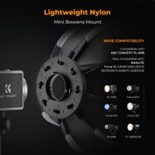 K&F Concept 40cm átmérőjű, octagonal softbox, gyorscsatlakozás, méhsejt rács, Mini Bowens csatlak. (KF-18-0013)