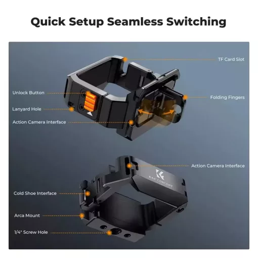 K&F Concept többfunkciós alumínium bővítőkeret DJI Osmo Pocket 4-hez (KF-20-0023)