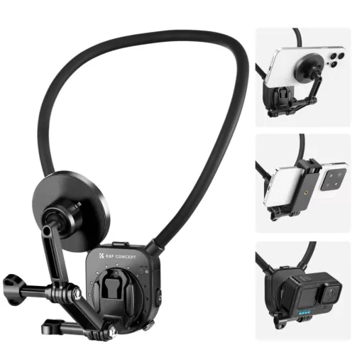 K&F Concept nyakba akasztható akció kamera tartó, Magsafe, Gopro és DJI Pocket 3 adapter (KF-2288)