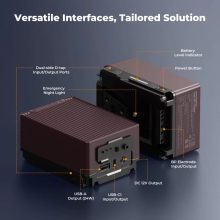 K&F Concept V-Mount akkumulátor, 99Wh, 14.8V, 6700mAH, 100W, BP, dual D-TAP, bordó -KF-28-0092V1