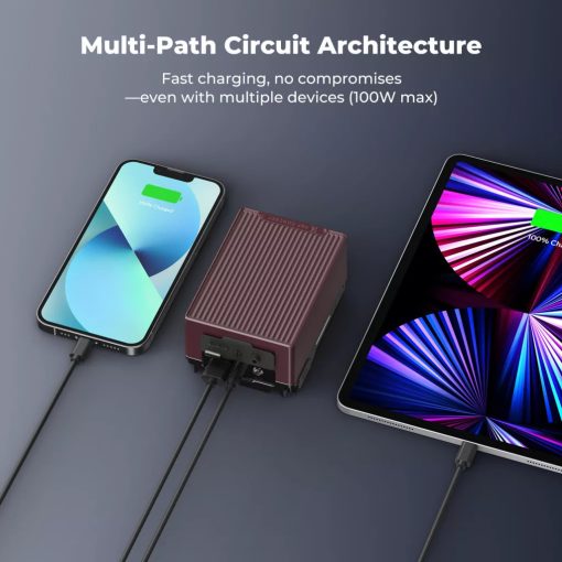 K&F Concept V-Mount akkumulátor, 99Wh, 14.8V, 6700mAH, 100W, BP, dual D-TAP, bordó -KF-28-0092V1