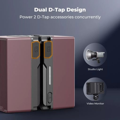 K&F Concept V-Mount akkumulátor, 99Wh, 14.8V, 6700mAH, 100W, BP, dual D-TAP, bordó -KF-28-0092V1