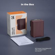 K&F Concept V-Mount akkumulátor, 99Wh, 14.8V, 6700mAH, 100W, BP, dual D-TAP, bordó -KF-28-0092V1