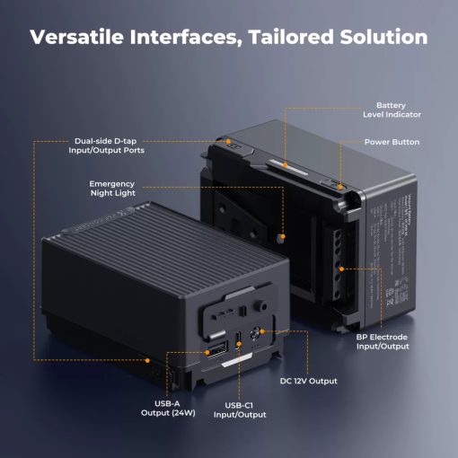 K&F Concept V-Mount akkumulátor, 99Wh, 14.8V, 6700mAH, 100W, BP, dual D-TAP, szürke - KF-28-0092