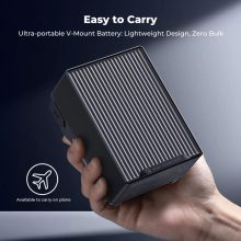 K&F Concept V-Mount akkumulátor, 99Wh, 14.8V, 6700mAH, 100W, BP, dual D-TAP, szürke - KF-28-0092