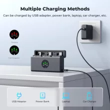 K&F Concept tripla USB-C akkumulátor töltő +3db DJI Osmo 360, Action 5 Pro/4/3 akku 2100mAh (KF-28-0127S1)