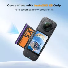 K&F Concept hordozható dupla USB-C akkumulátor töltő +2db DJI Insta 360 X5 akkumulátor, 2700mAh (KF-28-0128S1)