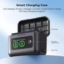 K&F Concept hordozható dupla USB-C akkumulátor töltő +2db DJI Insta 360 X5 akkumulátor, 2700mAh (KF-28-0128S1)