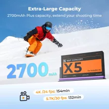 K&F Concept DJI Insta 360 X5 akkumulátor, 2700mAh (KF-28-0128)