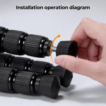 K&F Concept univerzális csúszásgátló gumis állványláb tüske, 1/4"-os menet, 3 darabos szett (KF-31-050)