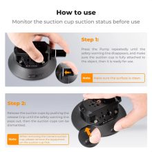 K&F Concept MS45 bővíthető tapadókorong, 11,4cm-es tapadófelület, magic arm, telefon, Gopro adapter (KF-31-100)