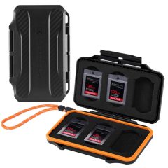   K&F Concept 6 rekeszes memóriakártya tartó doboz, víz, por, esésálló, 6db XQD vagy CFE kártya (KF-31-108)