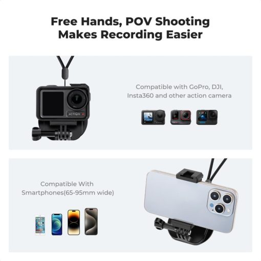 K&F Concept nyakba akasztható mágneses telefon és akciókamera tartó (KF-31-116)