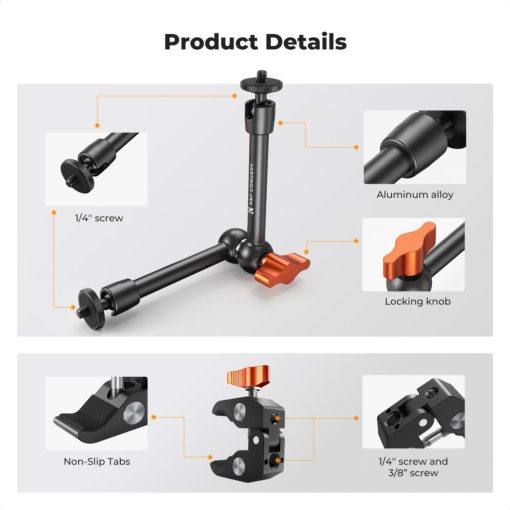 K&F Concept MS32 magic arm, 25cm + super clamp, satu, 15-55mm (KF-31-131)