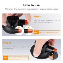 K&F Concept MS44 bővíthető tapadókorong, 7,6cm-es tapadófelület, magic arm, telefon, Gopro adapter (KF-31-135)