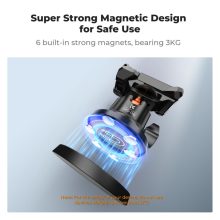 K&F Concept mágneses állvány, gömbfejjel, telefon és akció kamera adapterrel (KF-31-156)