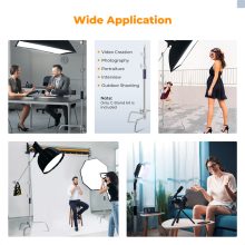 K&F Concept C-Stand állvány, 149cm-330cm, 20kg teherbírás, rozsdamentes acél (KF-34-037)