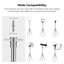 K&F Concept lámpaállvány, 289cm magasság, 11kg teherbírás, rozsdamentes acél (KF-34-044)