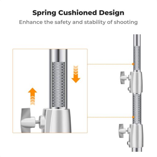 K&F Concept lámpaállvány, 289cm magasság, 11kg teherbírás, rozsdamentes acél (KF-34-044)