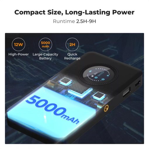 K&F Concept 12W RGB Led lámpa, 2700K-7500K, 95CRI, 13 effekt, 5000mAh (KF-34-052)