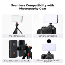 K&F Concept 12W RGB Led lámpa, 2700K-7500K, 95CRI, 13 effekt, 5000mAh (KF-34-052)