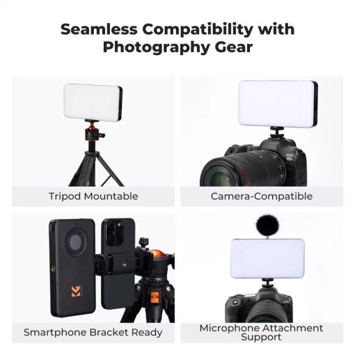 K&F Concept 12W RGB Led lámpa, 2700K-7500K, 95CRI, 13 effekt, 5000mAh (KF-34-052)