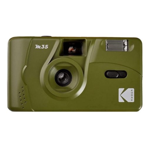 Kodak M35 analóg filmes fényképezőgép, 35 mm filmhez, oliva