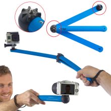 Miggö Splat Flexible hajlítható lábú miniállvány, DSLR és akció kamerákhoz, kék (M-MW-SP-SLR-BL-80)