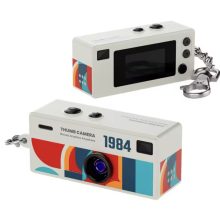 Mikrosat G6 vintage mini digitális fényképezőgép, kulcstartó (Fehér)