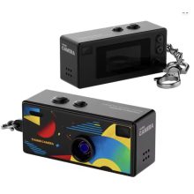 Mikrosat G6 vintage mini digitális fényképezőgép, kulcstartó (Fekete)