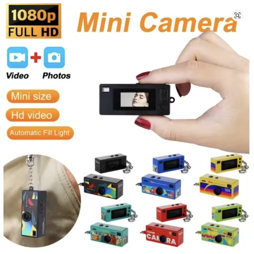 Mikrosat G6 vintage mini digitális fényképezőgép, kulcstartó (Fekete)