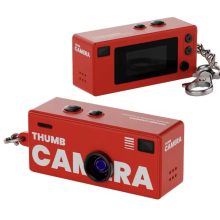 Mikrosat G6 vintage mini digitális fényképezőgép, kulcstartó (Piros)