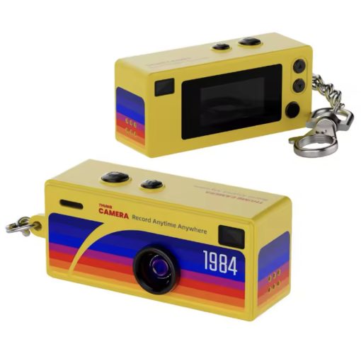 Mikrosat G6 vintage mini digitális fényképezőgép, kulcstartó (Sárga)