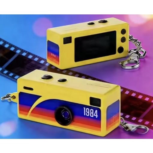 Mikrosat G6 vintage mini digitális fényképezőgép, kulcstartó (Sárga)