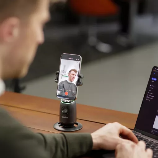 Rollei Easy Creator asztali okostelefon állvány AI arckövetéssel, gesztusvezérlés (R23158)