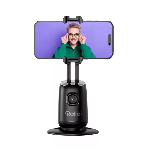 Rollei Easy Creator asztali okostelefon állvány AI arckövetéssel, gesztusvezérlés (R23158)