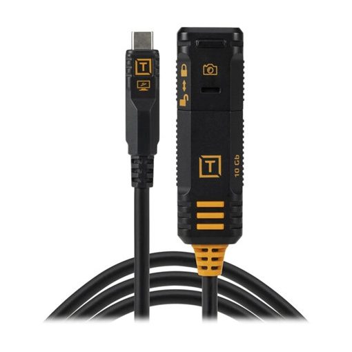 TETHER TOOLS TetherPro Optima 10G USB-C TetherBoost Locking Extension Cable, 16’ (4.8m) fekete (TBP3G2-BLK)