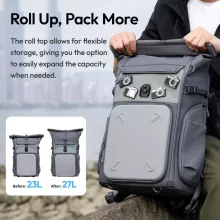 Ulanzi BP04 hardshell fotós hátizsák, 25-27L, U Tag - Apple Find My nyomkövető, szürke (UL-B121)