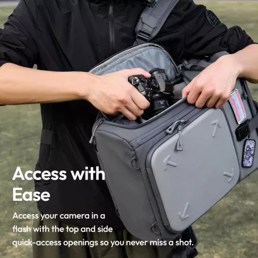 Ulanzi BP04 hardshell fotós hátizsák, 25-27L, U Tag - Apple Find My nyomkövető, szürke (UL-B121)