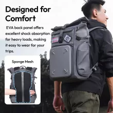 Ulanzi BP04 hardshell fotós hátizsák, 25-27L, U Tag - Apple Find My nyomkövető, szürke (UL-B121)